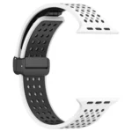 Magnetic Buckle Breathable Silicone Watch Band, For Apple Watch 46mm / 49mm / 45mm / 44mm - Image 8