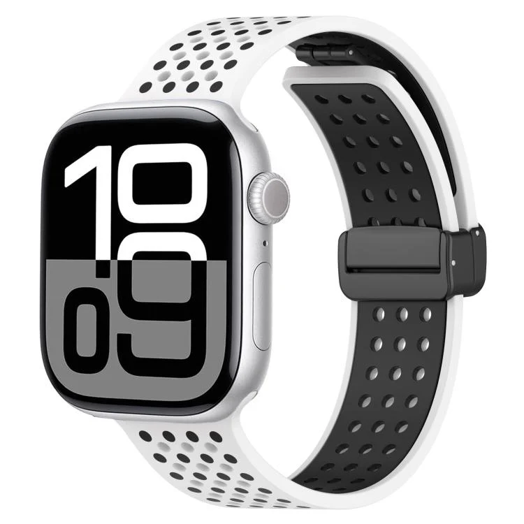 Magnetic Buckle Breathable Silicone Watch Band, For Apple Watch 42mm / 41mm / 40mm / 38mm