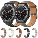 xDfind Flat Head Black Shark Fine Grain Leather Watch Band - Image 2