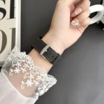 xDfind Flat Head Black Shark Fine Grain Leather Watch Band - Image 5