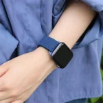 Ladder Buckle Loop Nylon Watch Band with Film Frosted PC Cover - Image 8