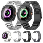 Three Beads Flat Buckle Titanium Alloy Watch Band - Image 2