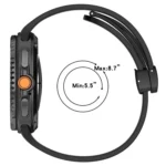 xDfind Fold Black Buckle Magnetic Silicone Watch Band - Image 6