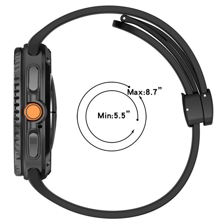 EDA0082013_B5.webp xDfind Fold Black Buckle Magnetic Silicone Watch Band - Image 6