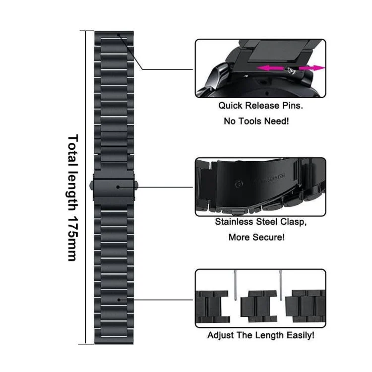 EDA0082144_B2.webp Three Beads Stainless Steel Watch Band - Image 3