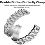 Three Beads Flat Buckle Titanium Alloy Watch Band - Image 3