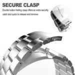 Three Beads Flat Buckle Titanium Alloy Watch Band - Image 4