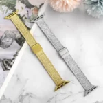 Milanese Embossed Metal Watch Band, For Apple Watch 46mm / 49mm / 45mm / 44mm, For Apple Watch 42mm / 41mm / 40mm / 38mm - Image 4