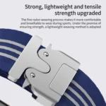 xDfind Parachute Buckle 3-Stripe Braided Nylon Watch Band, For Apple Watch 42 / 44 / 45 / 46 / 49mm, For Apple Watch 38 / 40 / 41 / S10 42mm - Image 4