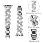 xDfind Small Twist Diamond Metal Watch Band, For Apple Watch 42 / 44 / 45 / 46 / 49mm 20mm, For Apple Watch 38 / 40 / 41 / S10 42mm 20mm - Image 6