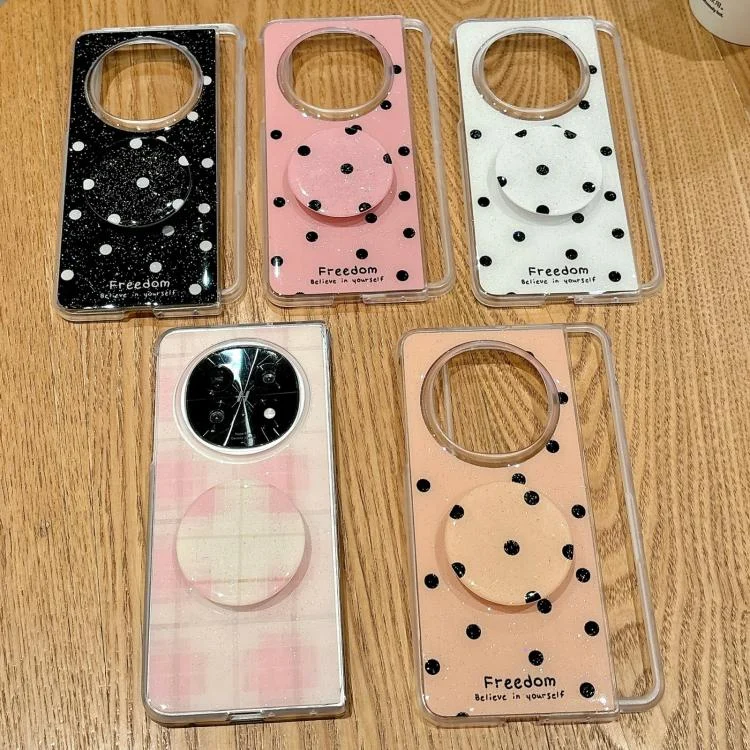 EDA008240201A_5.webp Glitter Powder Dots Pattern Phone Case with Holder, For OPPO Find N5, For OPPO Find N3 Flip, For OPPO Find N2 Flip - Image 6