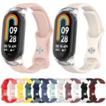 Butterfly Buckle Silicone Watch Band with Transparent Case - Image 2