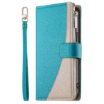 Stitching Multi-card Zipper Wallet Leather Phone Case with Short Strap, For OPPO A1 Pro / Reno8 T 5G, For OPPO A57 4G / A57s / A77 4G / A77s, For OPPO A54 4G / A54s / A55 4G / 5G / A55s 5G - Image 2