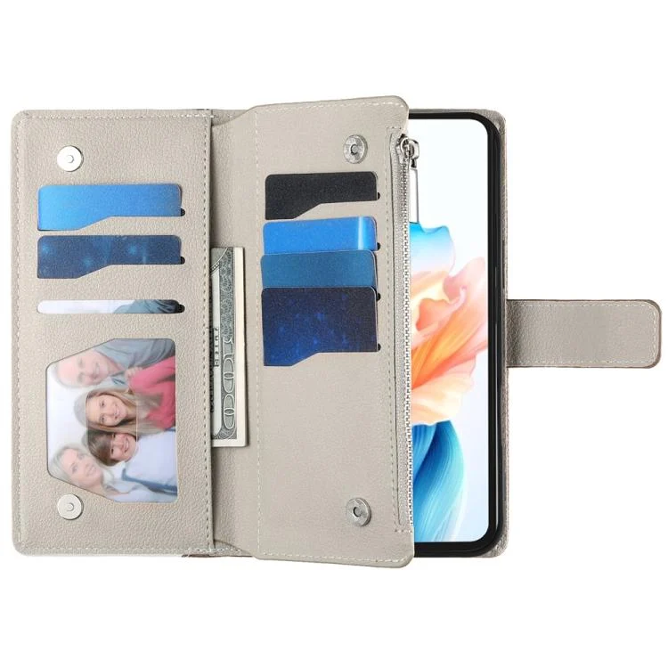 EDA008243211A_3.webp Stitching Multi-card Zipper Wallet Leather Phone Case with Short Strap, For OPPO A79 5G / A2x, For OPPO A5x 5G / A3 4G / 5G / A3x 4G / 5G, For OPPO A5 5G Global / A3 Pro 5G / A80 5G - Image 4