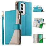 Stitching Multi-card Zipper Wallet Leather Phone Case with Short Strap, For OPPO Reno12 Global, For OPPO Reno11 F / F25 Pro India, For OPPO Reno11 Global