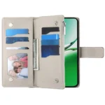 Stitching Multi-card Zipper Wallet Leather Phone Case with Short Strap, For OPPO Reno12 Global, For OPPO Reno11 F / F25 Pro India, For OPPO Reno11 Global - Image 4