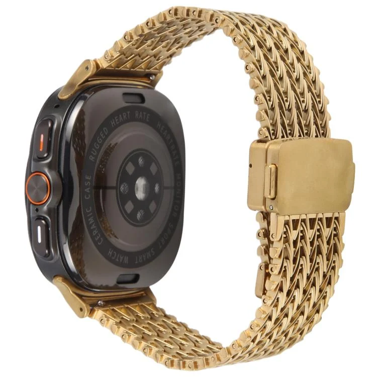 EDA008247301A_1.webp Magnetic Snap Clasp Steel Mesh Metal Watch Band - Image 5