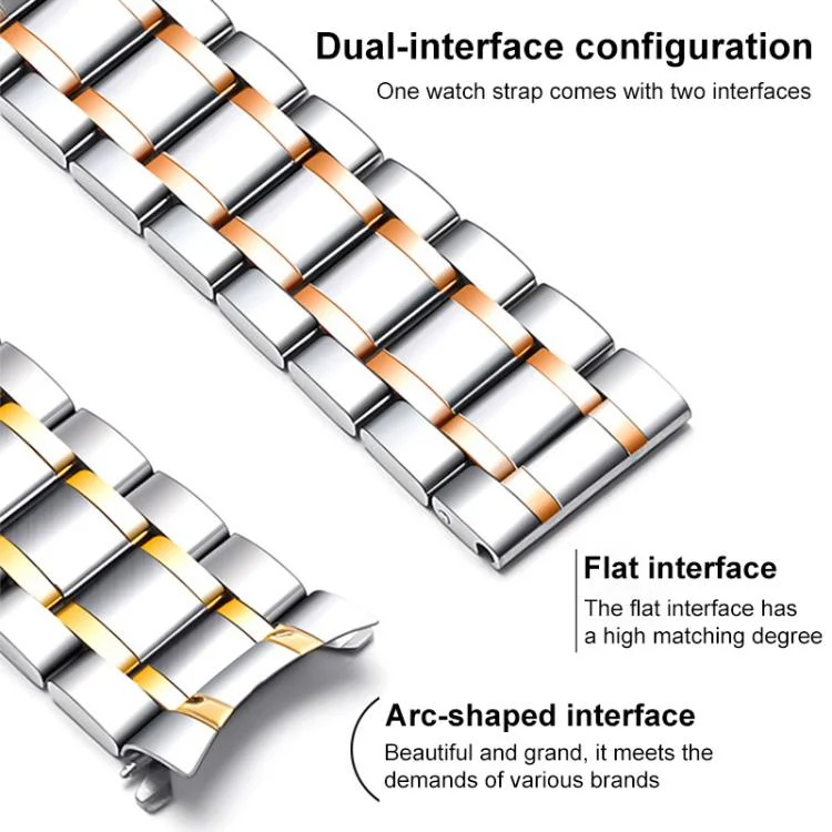 EDA0082501_B2.webp xDfind Five-bead Solid Stainless Steel Butterfly Buckle Watch Band - Image 3