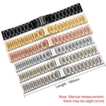 xDfind Five-bead Solid Stainless Steel Butterfly Buckle Watch Band - Image 10