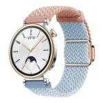 Woven Splicing Color Magnetic Rose Gold Buckle Watch Band