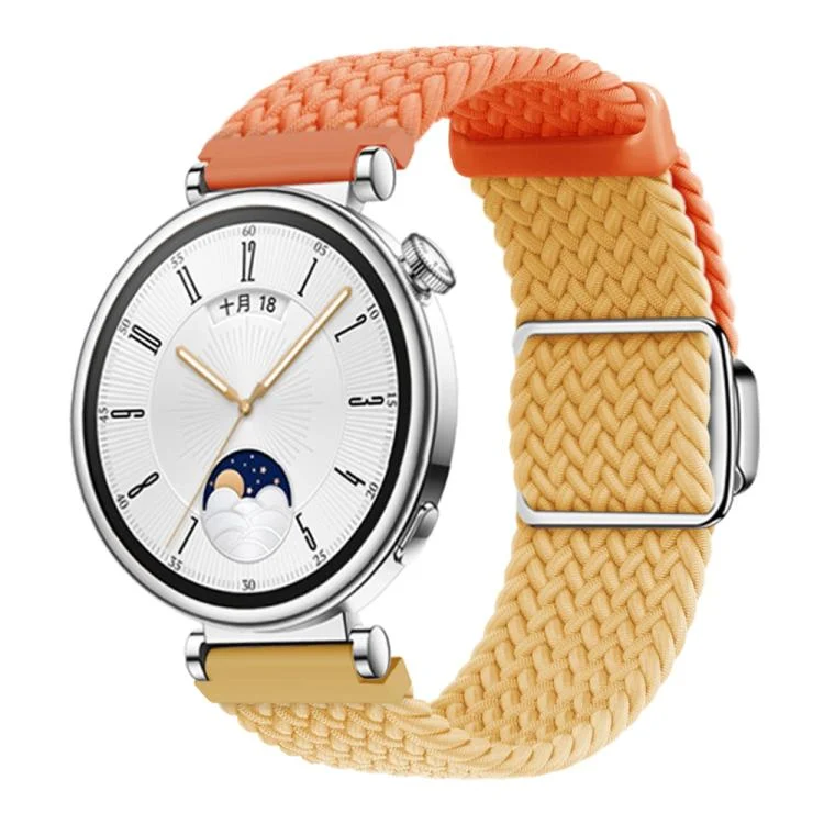 Woven Splicing Color Magnetic Silver Buckle Watch Band