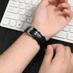 xDfind Bamboo Texture Pin Buckle Leather Watch Band - Image 6