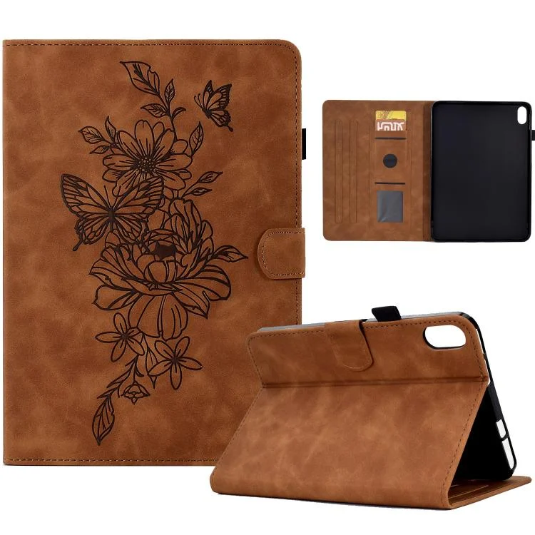 Peony Butterfly Embossed Leather Smart Tablet Case, For Xiaomi Redmi Pad 2