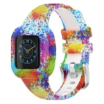 xDfind Steel Buckle Printed Silicone Watch Band