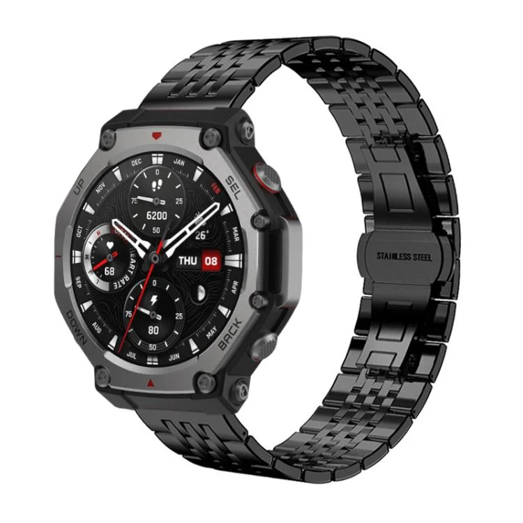 xDfind Seven-bead Solid Stainless Steel Watch Band