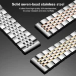 xDfind Seven-bead Solid Stainless Steel Watch Band - Image 3