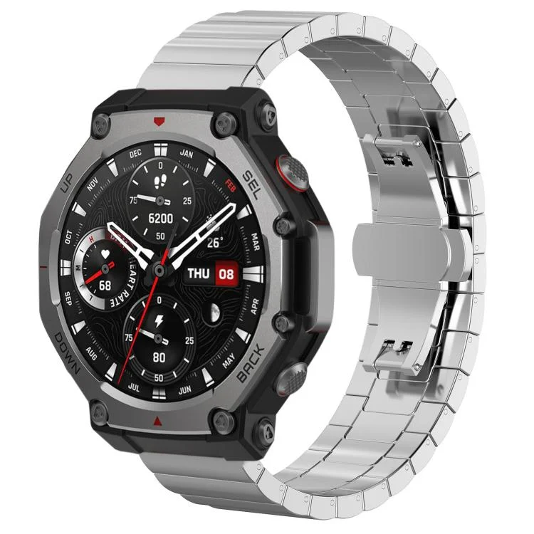 xDfind One-bead Bamboo Solid Stainless Steel Watch Band