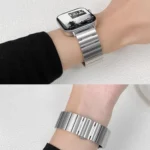 xDfind One-bead Bamboo Solid Stainless Steel Watch Band, For Apple Watch 42 / 44 / 45 / 46 / 49mm 22mm, For Apple Watch 38 / 40 / 41 / S10 42mm 20mm - Image 5