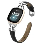 D Metal Genuine Leather Watch Band