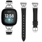 D Metal Genuine Leather Watch Band - Image 6