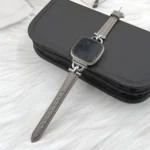 D Metal Genuine Leather Watch Band - Image 5