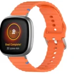 Wavy Grain Stitched Silicone Watch Band
