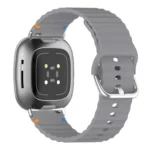 Wavy Grain Stitched Silicone Watch Band - Image 3