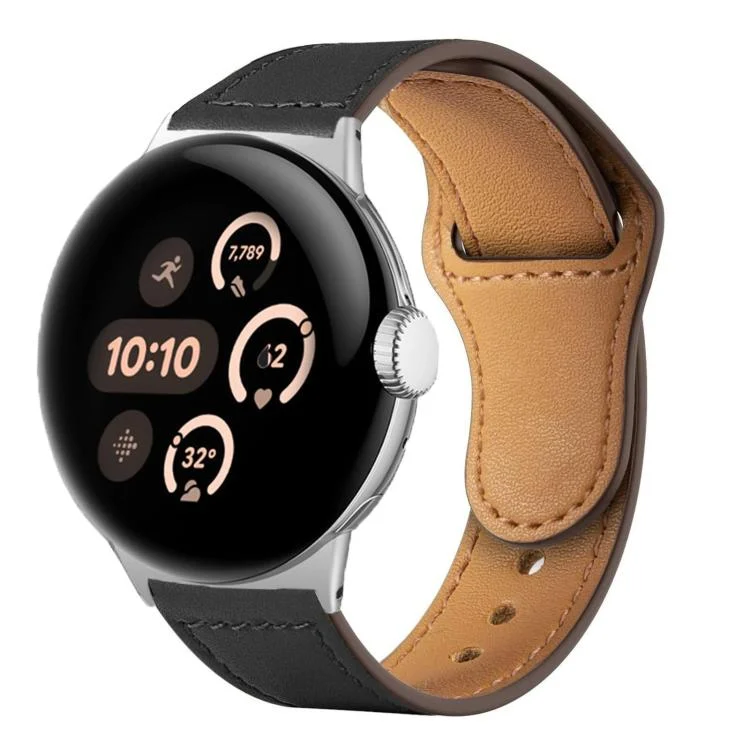 Reverse Buckle Genuine Leather Watch Band