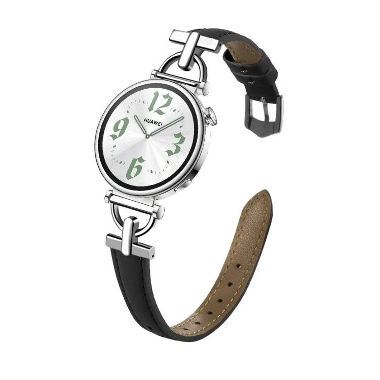 EDA008320901A.webp Flat-Head D-shaped Metal Genuine Leather Watch Band - Image 1