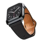 Reverse Buckle Litchi Genuine Leather Watch Band, For Apple Watch 46mm / 49mm / 45mm / 44mm, For Apple Watch 42mm / 41mm / 40mm / 38mm - Image 8