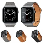 Reverse Buckle Litchi Genuine Leather Watch Band, For Apple Watch 46mm / 49mm / 45mm / 44mm, For Apple Watch 42mm / 41mm / 40mm / 38mm - Image 2