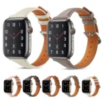 Small Waist Drop Buckle Genuine Leather Watch Band, For Apple Watch 46mm / 49mm / 45mm / 44mm, For Apple Watch 42mm / 41mm / 40mm / 38mm - Image 2