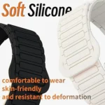 D-shaped Tri-beads Magnetic Silicone Watch Band - Image 4