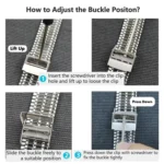 Seven Beads Buckle Stainless Steel Watch Band - Image 3