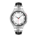 H-shaped Metal Buckle Leather Watch Band - Image 4