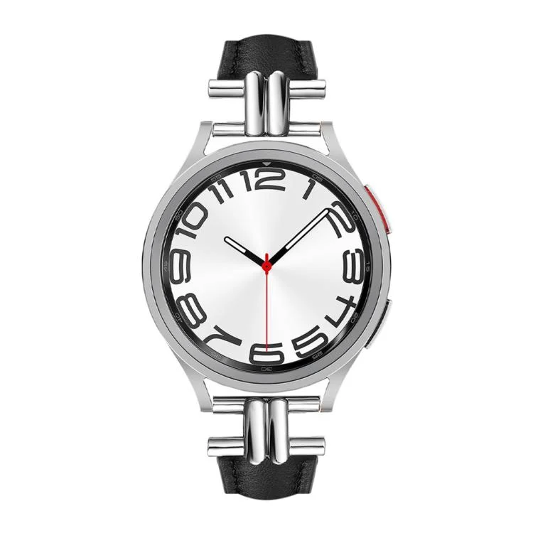 EDA008328601A_1.webp H-shaped Metal Buckle Leather Watch Band - Image 4