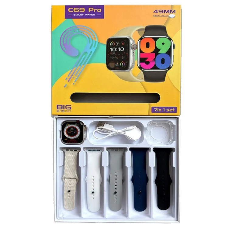 EDA008337401_B3.webp C69 Pro 7 in 1 Set 2.09 inch TFT Screen BT Business Smart Watch - Image 4