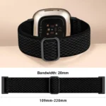 xDfind Wavy Nylon Braided Stretch Watch Band with Adjustment Buckle - Image 3