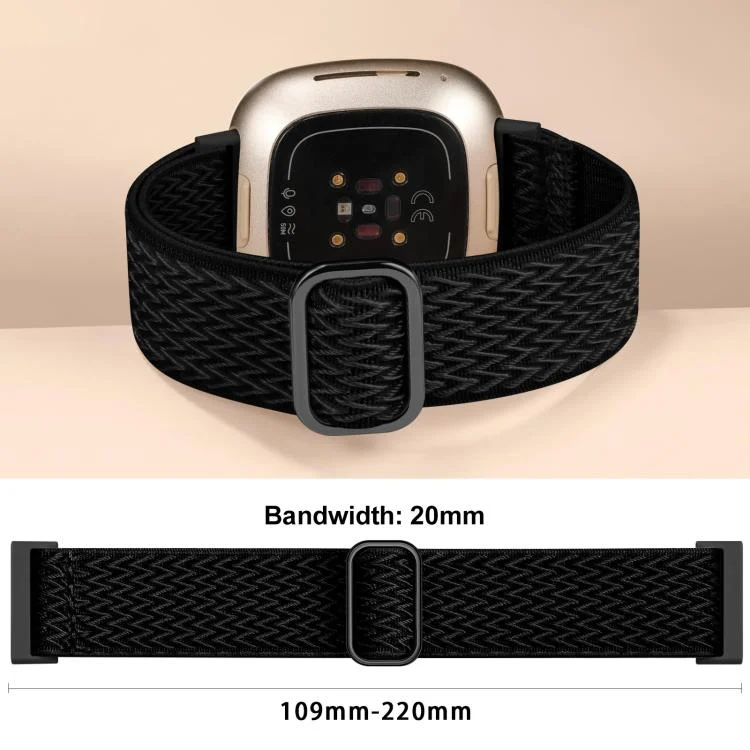 EDA0083431_B2.webp xDfind Wavy Nylon Braided Stretch Watch Band with Adjustment Buckle - Image 3
