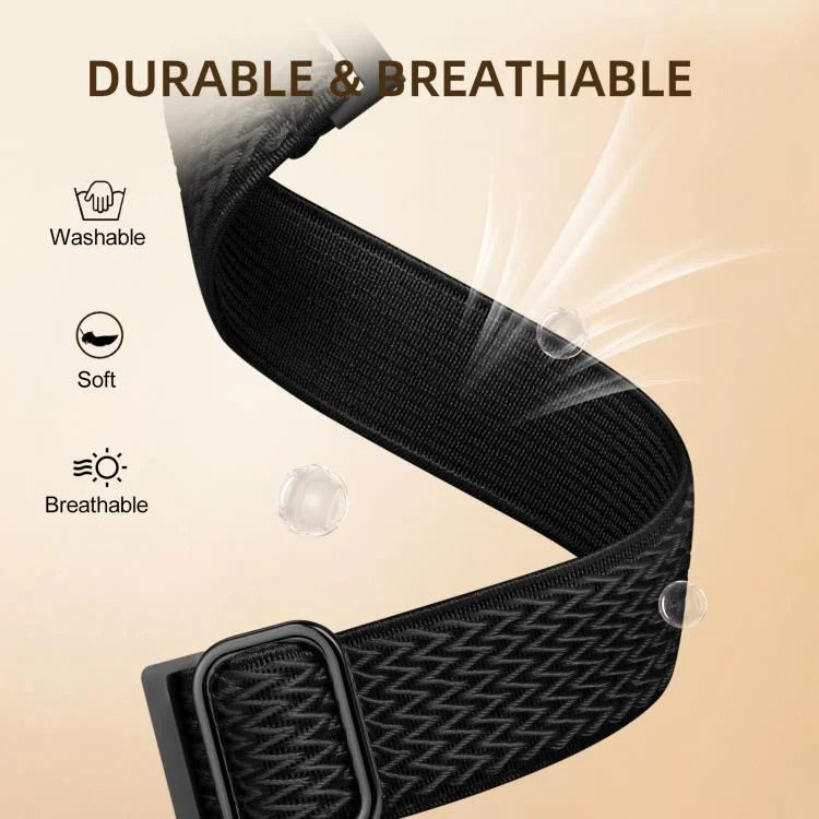 EDA0083431_B3.webp xDfind Wavy Nylon Braided Stretch Watch Band with Adjustment Buckle - Image 4